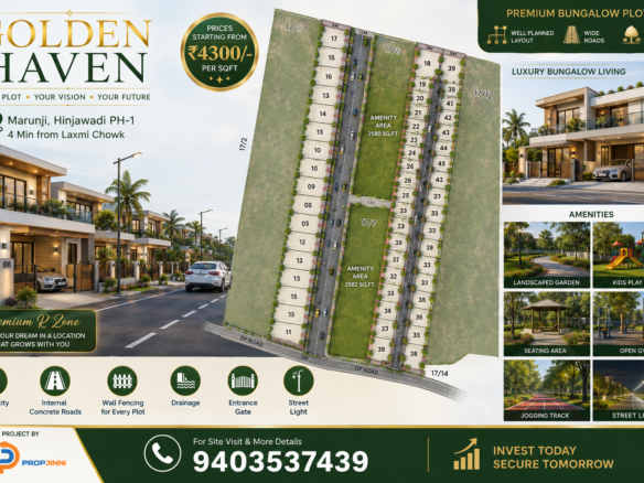 Golden Haven Marunji Hinjawadi Phase 1 – Premium Residential Plots in Pune | Starting ₹4300/Sq.Ft